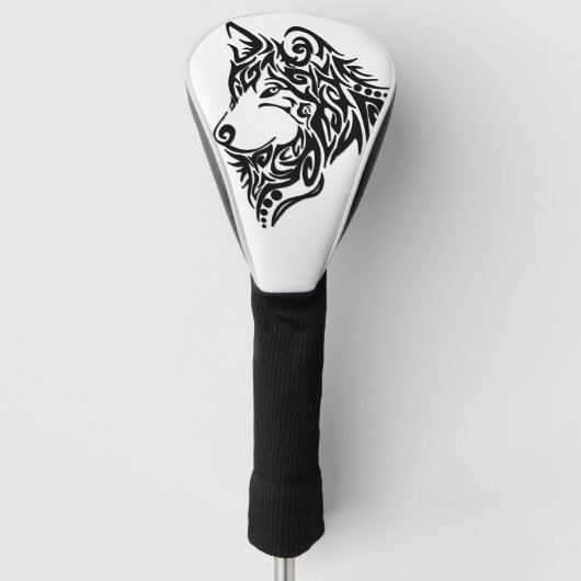 Tribal Wolf Golf Headcover (Vorderseite)
