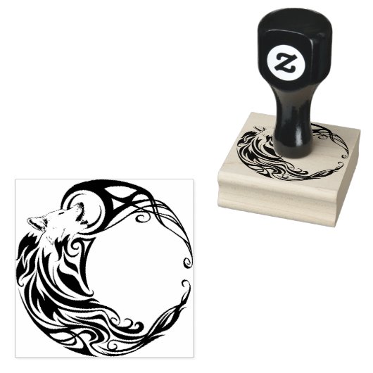 Tribal Wolf Gummistempel (Stempel)