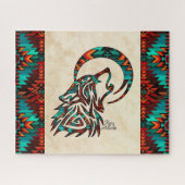 Tribal Wolf Jigsaw Puzzle (Horizontal)
