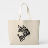 Tribal Wolf Jumbo Stoffbeutel (Rückseite)