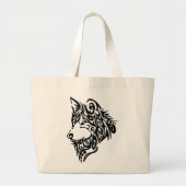 Tribal Wolf Jumbo Stoffbeutel (Vorne)