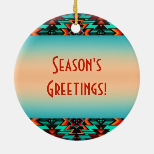 Tribal Wolf Keramik Ornament (Hinten)