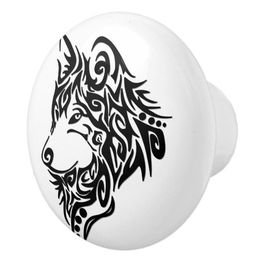 Tribal Wolf Keramikknauf (Rechts)