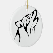 Tribal Wolf Keramikornament (Rechts)