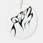 Tribal Wolf Keramikornament (Links)