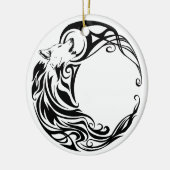 Tribal Wolf Keramikornament (Links)