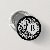 Tribal Wolf Monogram Button (Vorne & Hinten)
