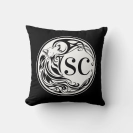 Tribal Wolf Monogram Kissen