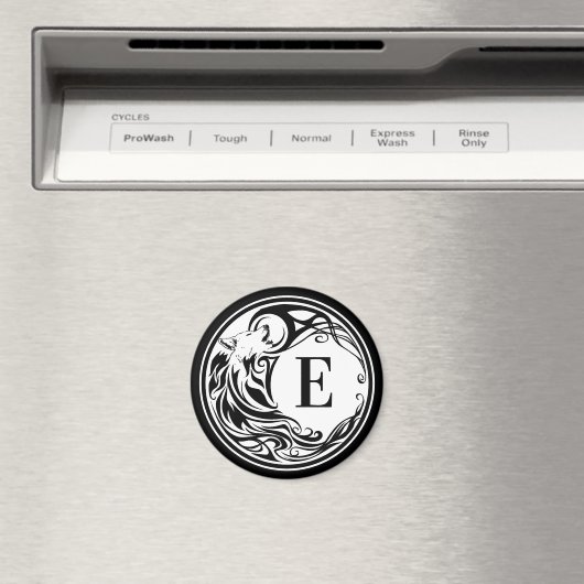 Tribal Wolf Monogram Magnet (In Situ (Geschirrspüler))