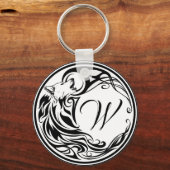 Tribal Wolf Monogramm Schlüsselanhänger (Vorderseite)