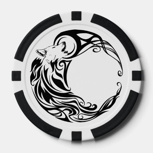 Tribal Wolf Pokerchips (Vorderseite)