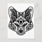 Tribal WOLF Postkarte (Vorderseite)