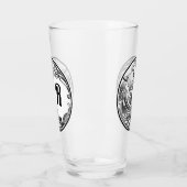 Tribal Wolf - Schattenmonogramm Glas (Links)