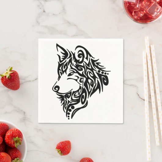 Tribal Wolf Serviette (Beispiel)