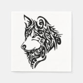Tribal Wolf Serviette (Vorderseite)
