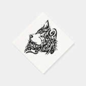 Tribal Wolf Serviette (Ecke)
