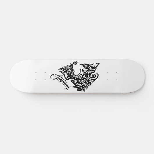 Tribal Wolf Skateboard (Horizontal)
