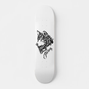Tribal Wolf Skateboard