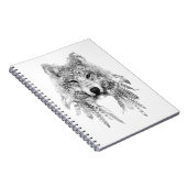 Tribal Wolf Spirit Notizblock (Rechte Seite)