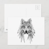 Tribal Wolf Spirit Postkarte (Vorne/Hinten)