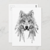 Tribal Wolf Spirit Postkarte (Vorne/Hinten)