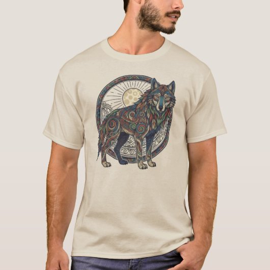 Tribal Wolf T-Shirt (Vorderseite)