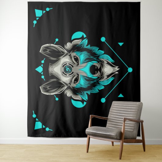 Tribal Wolf Wandteppich (Beispiel)