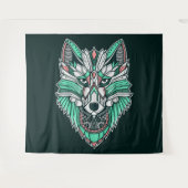 Tribal Wolf Wandteppich (Vorderseite (Horizontal))
