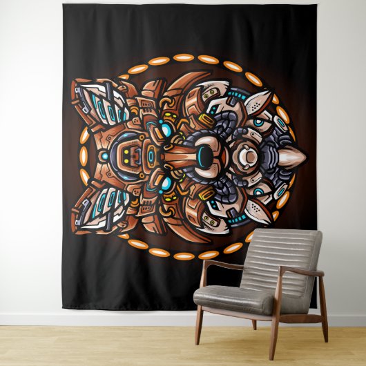 Tribal Wolf Wandteppich (Beispiel)