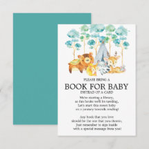 Tribal Woodland Animals Baby Shower Book for Baby