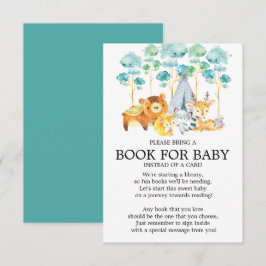 Tribal Woodland Animals Baby Shower Book for Baby Einladung
