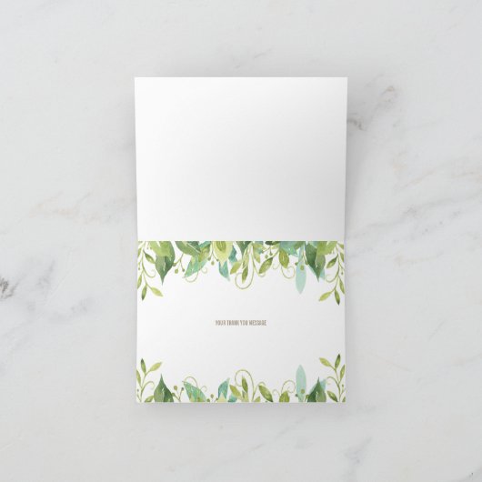 Tribal Woodland Animals Baby Shower Forest Neutral Dankeskarte (Innenseite)