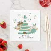 Tribal Woodland Animals Baby Showpapier Napkins Serviette (Beispiel)