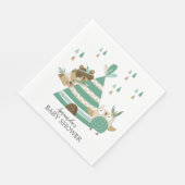 Tribal Woodland Animals Baby Showpapier Napkins Serviette (Ecke)