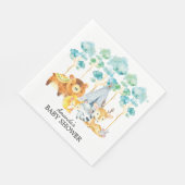 Tribal Woodland Animals Baby Showpapier Napkins Serviette (Ecke)