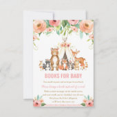 Tribal Woodland Animals Blumenbücher für Kinderkar Einladung (Vorderseite)