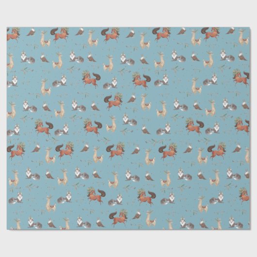 Tribal Woodland Animals Boy Baby Showday W Geschenkpapier (Flach)