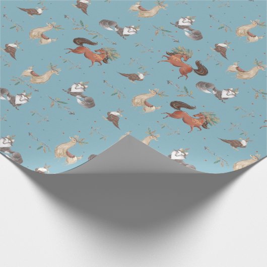 Tribal Woodland Animals Boy Baby Showday W Geschenkpapier (Ecke)