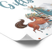 Tribal Woodland Animals Kinderduschkarten & Gesche Poster (Ecke)