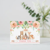 Tribal Woodland Baby Dusche Geburtstag Vielen Dank Postkarte (Stehend Vorderseite)