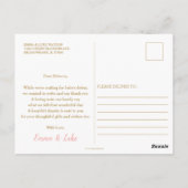 Tribal Woodland Baby Dusche Geburtstag Vielen Dank Postkarte (Rückseite)