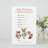 Tribal Woodland Baby Shower Predictions Game (Stehend Vorderseite)