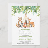 Tribal Woodland Baby Shower von Mail Greenery Boy Einladung (Vorderseite)