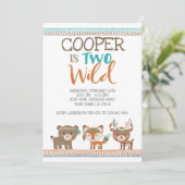 Tribal Woodland Einladung (Stehend Vorderseite)