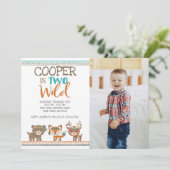 Tribal Woodland Einladung (Stehend Vorderseite)