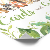 Tribal Woodland Greenerity Baby Shower Cards Gesch Poster (Ecke)