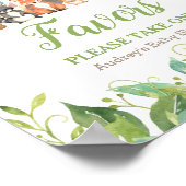 Tribal Woodland Greenery Baby Duwer Favorit Schild (Ecke)