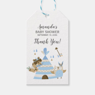 Tribal Woodland Wild Baby Shower Favor Geschenk Ta Geschenkanhänger