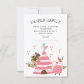 Tribal Woodland Wild One Baby Duwer Windelwindung Einladung (Vorderseite)