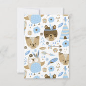 Tribal Woodland Wild One Baby Shower Book for Baby Einladung (Rückseite)